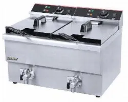 Фритюрница Airhot EF12+12 с краном на 12л, 6.5кВт, настольн. электр. – купить в RuOborudovanie.ru с доставкой до двери Купить фритюрница airhot ef12+12 с краном на 12л, 6.5квт, настольн. электр. – цена от завода, доставка до двери | RuOborudovanie.ru
