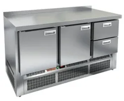 Купить стол охлаждаемый hicold gne 112/tn арт.287453 с бортом 375л, 2 двери, 2 ящ. (-2+10) ниж.агрегат – цена от завода, доставка до двери | RuOborudovanie.ru
