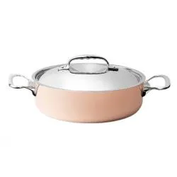 Купить кастрюля медная 3,0л d24см h7,5см, с крышкой и ручками из нержавеющей стали 6441.24 – цена от завода, доставка до двери | RuOborudovanie.ru